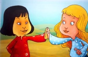 Bela i žuta devojčica