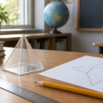 Providni model piramide uz mrežu i geometrijski pribor